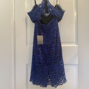 NBD All me lace dress colbalt blue